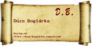 Dúzs Boglárka névjegykártya